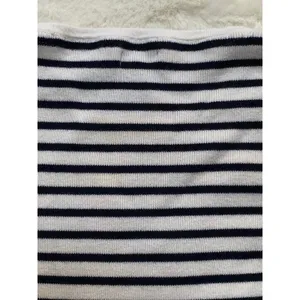 L.L.Bean Size S White Navy Striped Blend Ribbed Pullover Sweater Nautical thumbnail 4
