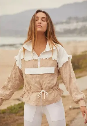 FP Movement Lets Go Out Pullover in White Combo FREE PEOPLE thumbnail 1