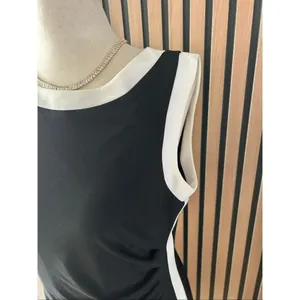 Ralph Lauren Black and white short dress sleeveless with the white trim size 10 thumbnail 3