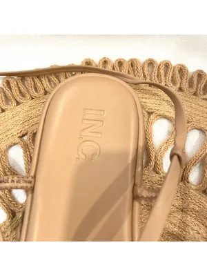 INC Rexile Neutral Lace-Up Flatform Sandals Size 9 Tan thumbnail 3