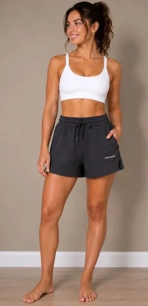 Alphalete Essential Core Shorts‎ XS Black Drawstring 3" Athleisure NWT thumbnail 1