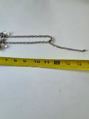Western Turquoise & Crystal Cross Charm necklace thumbnail 6