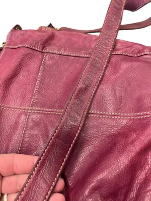 Fossil VTG wms red gold ware leather crossbody shoulder handbag SKU 10-050 thumbnail 11