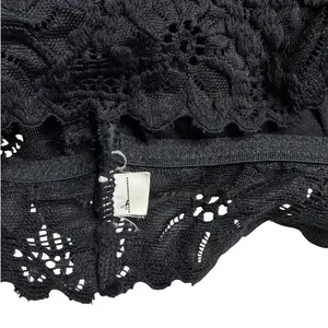 Black Floral Lace Bralette M Coquette Soft Goth Balletcore thumbnail 6