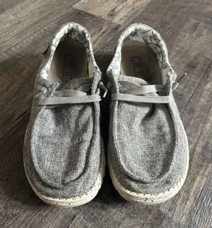 Hey Dude Wally Linen Slip-On Sneakers in Heather Gray thumbnail 1