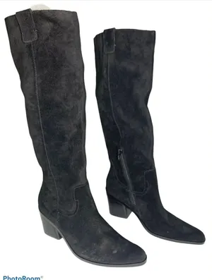 27 edit Bellamy Knee‎ High Boot black suade 6.5 NEW thumbnail 1