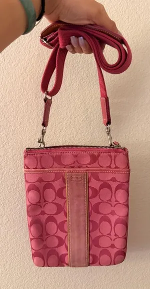 Vintage Pink Coach Crossbody thumbnail 1