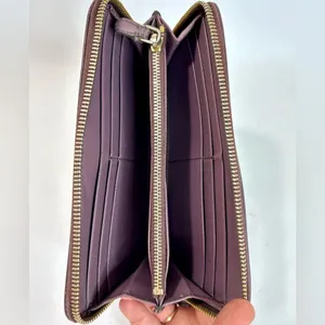 Prada Purple Saffiano Leather Zippy Wallet thumbnail 5