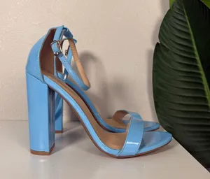 Charlotte Russe Blue Ankle Strap Heels thumbnail 1