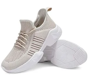 Women’s Beige Knit Sneakers Size: 8 Tan thumbnail 1