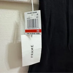 Frame Black Asymmetrical Off the Shoulder Top (XS) thumbnail 3