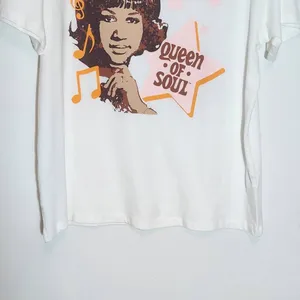 Aretha Franklin T-Shirt NWT Size Medium White Short Sleeve Aretha Franklin Tee thumbnail 3