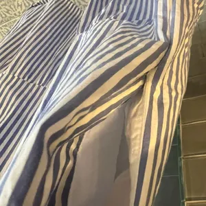 J. Crew Blue White Stripped Seersucker Tiered Dress Size 4 Preppy Southern EUC thumbnail 4
