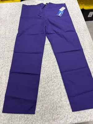 Landau Essentials Purple Scrub Pants Unisex Drawstring Waist Medical Work 7602 S thumbnail 1