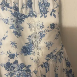Aeropostale Blue and White Sleeveless Midi Sundress thumbnail 4