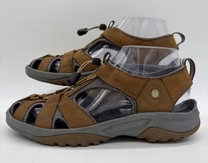 Privo by‎ Clarks Womens 7 Sandals Joyner Brown Leather Hiking Walking Outdoors thumbnail 1
