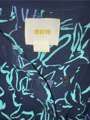 Maeve Navy Dress with Teal Bunny Print and Self-Tie Waist thumbnail 2