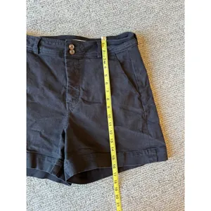 Bohme Womens Black High Waisted‎ Cotton Chino Shorts Size 29 Double Button thumbnail 6