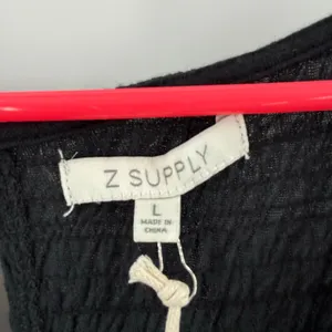 Z Supply Jumpsuit Women's Large NWT Indy Knit Black Textured Comfy Soft Casual thumbnail 6