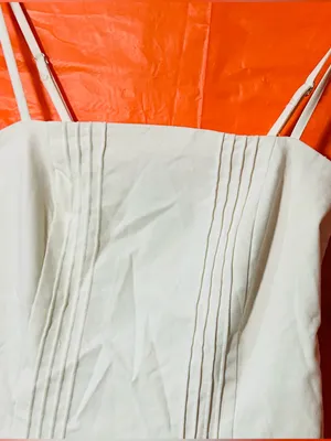 wild fable White Pleated Mini Dress with Adjustable Straps thumbnail 6