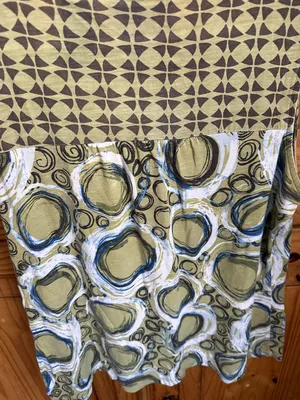 Axcess by Liz Claiborne Olive,Blue and Cream Abstract Sleeveless Tank Size Large thumbnail 7