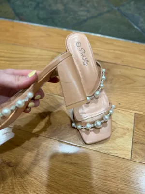 Pink Lily Pearl Heels thumbnail 4