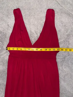 TART Deep V-Neck Sleeveless Maxi Dress in Burgundy size small thumbnail 3