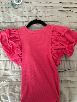 Pink Ruffle ZARA Top thumbnail 2