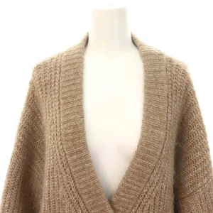 ZARA Patch Pocket Knit Oversized Cardigan Jacket Sweater Outerwear Tan Brown thumbnail 11