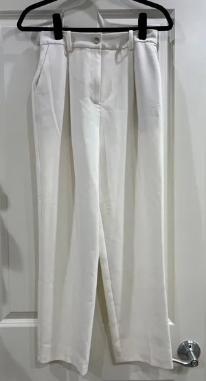 Topshop women’s trouser, cream, size 4 thumbnail 1
