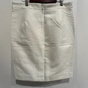 NWT J Crew size 6 pencil skirt cream/taupe pattern thumbnail 3