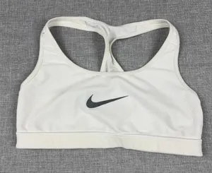 Nike Sports Bra‎ Womens S White Racerback Dri-FIT Mesh Wireless Breathable thumbnail 1