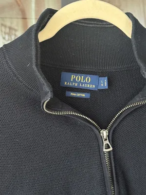 Polo Ralph Lauren 1/4 Zip sweater knit half pima cotton embroidered logo thumbnail 3