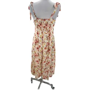 Abercrombie & Fitch floral tie‎ strap slit midi dress size medium petite thumbnail 3