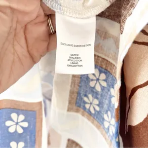 Sabo Skirt Georgia Solis Linen Blend Blue Resortwear Vacation Coastal Maxi Dress thumbnail 5