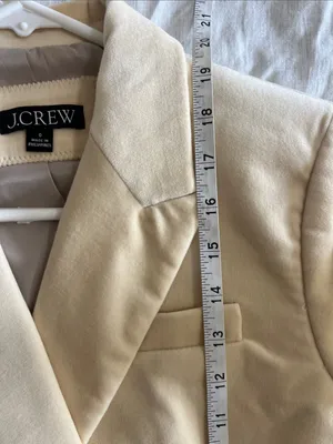 J.Crew cropped Double-Breasted Blazer in Stretch Velvet Size‎ 0 - 2 thumbnail 9
