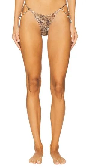 Jaded London Micro Ruched Bikini Bottoms in Rose US 0/ UK 4 Womens Swimsuit thumbnail 1
