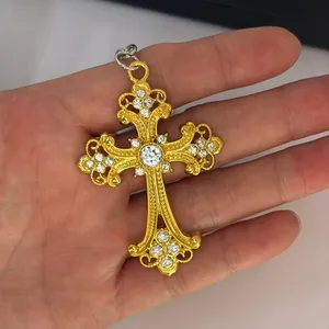 CZ Cross Keychain Charm for Men Women Car Keychain Key Ring Bag Charm Couple Gifts thumbnail 4