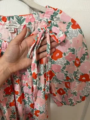 Floral puff sleeve dress thumbnail 4