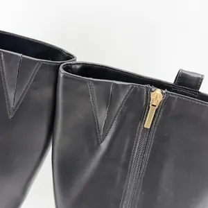 Crown & Ivy Mckay Women Black Tall Riding Boots Gold Buckle Size 11M thumbnail 5