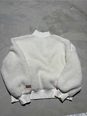 UGG janeann half zip Cream Sherpa Pullover large thumbnail 7