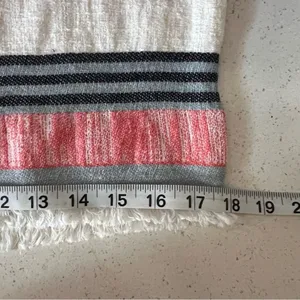 ABBELINE textured canvas striped skirt size small thumbnail 9