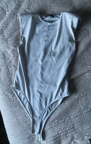 Zara White Shoulder Pad Bodysuit thumbnail 1