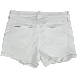 J Crew Mid Rise Short White‎ Denim Cutoff Frayed Hem Size 32 thumbnail 2