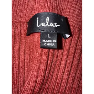 Lulus Ribbed Knit Midi Skirt Womens Large Rust Red‎ Back Slit ME3620 thumbnail 3
