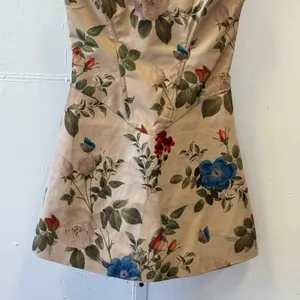 Pretty Little Thing Floral Corset Mini Dress Beige Rose Butterfly Print US‎ 2 thumbnail 4
