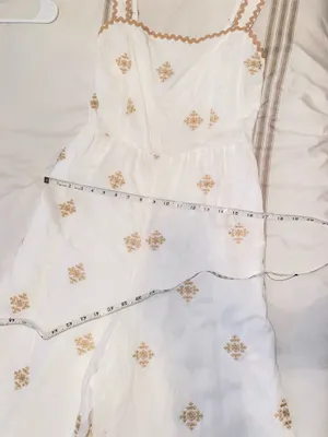 Lulus Arwen Embroidered Wide-Leg Jumpsuit in Ivory Size M thumbnail 6