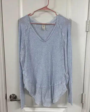 Free People We The Free Waffle Knit Top thumbnail 2