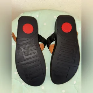 Fitflop Black Textured Sandals Womens size 10 thumbnail 12
