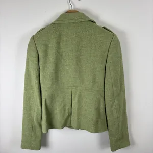 Banana Republic Wool Blazer‎ Jacket Womens Sz XS Green Career Business Pea Coat thumbnail 7